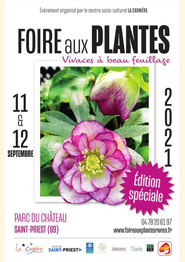 11 et 12 septembre : Foire aux plantes La Carrière ,
            69800 Saint Priest
