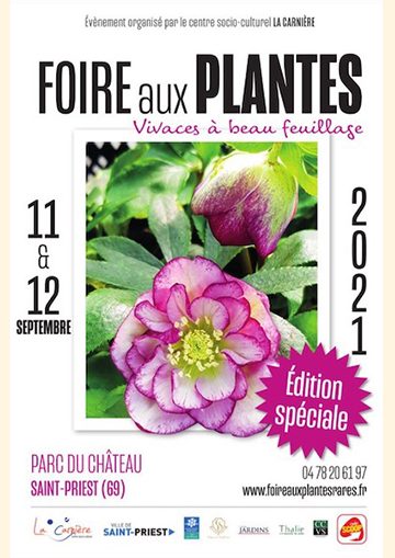 11 et 12 septembre : Foire aux plantes La Carrière ,
            69800 Saint Priest
