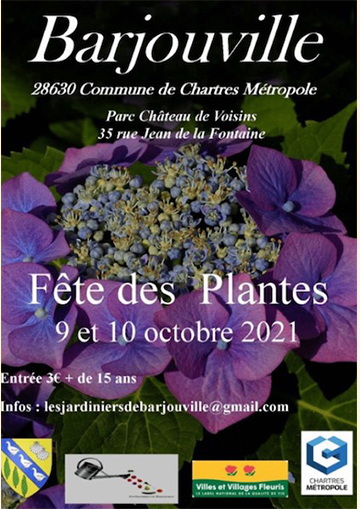 - 9 et 10 octobre : fête des plantes de Barjouville
            28630 Commune de Chartres Métropole

